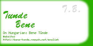 tunde bene business card