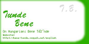 tunde bene business card